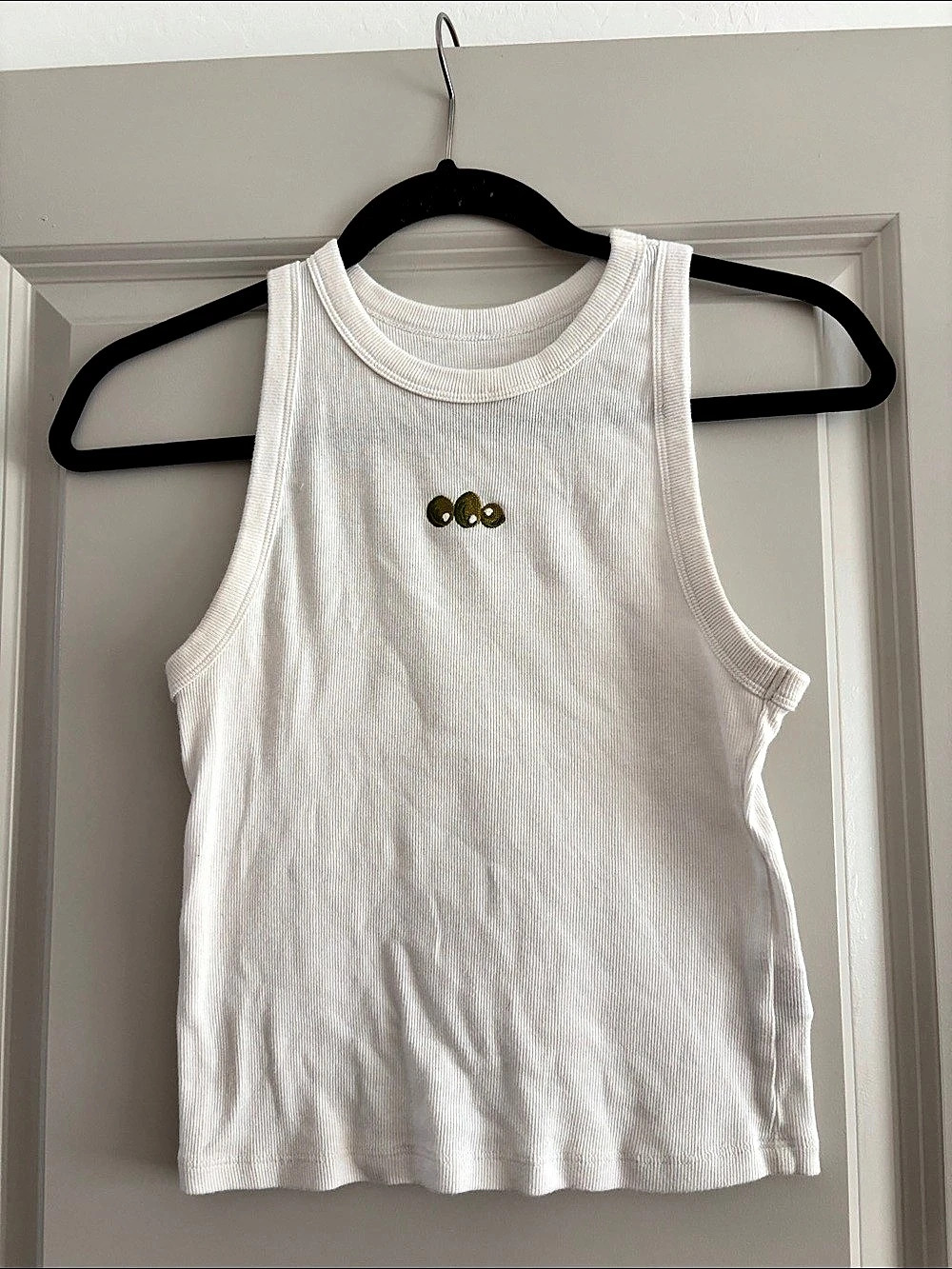 a new day Embroidered Icon Knit Tank Top White Medium